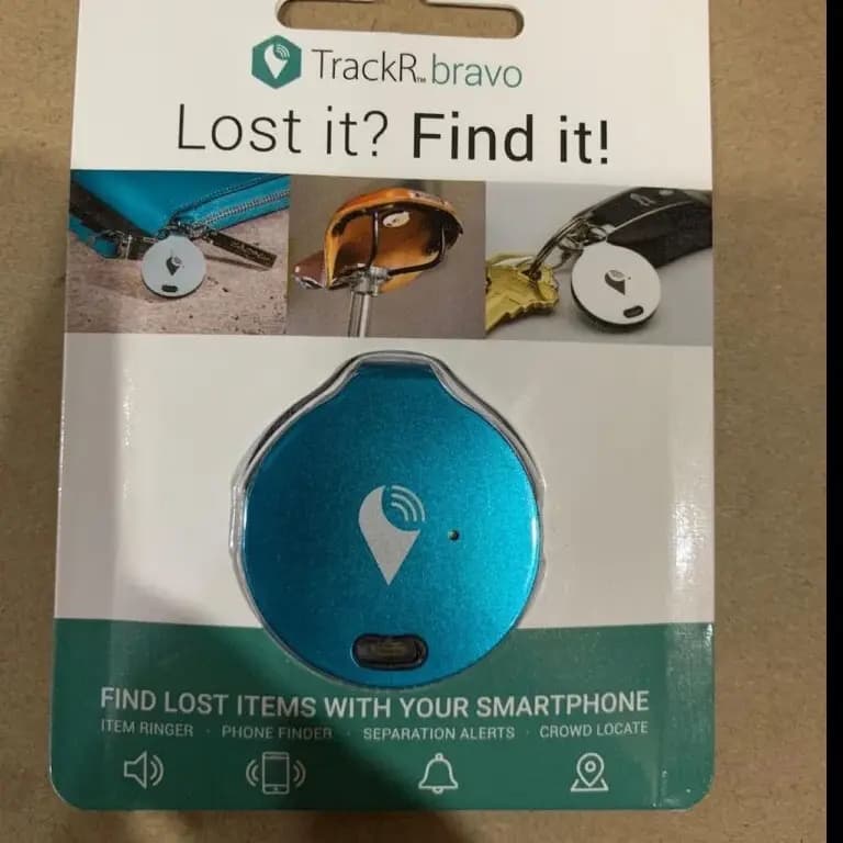 TrackR bravo  Bluetooth Tracking Device. Item Tracker. Phone Finder. iOS/Android Compatible. Generation 3, Silver