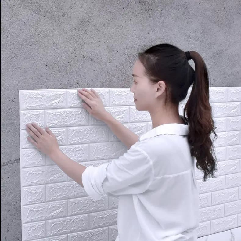 3D Brick Wall Stickers Waterproof Self-adhesive Wallpaper Home Decor Living Room Kitchen Wall Luxury Renovation