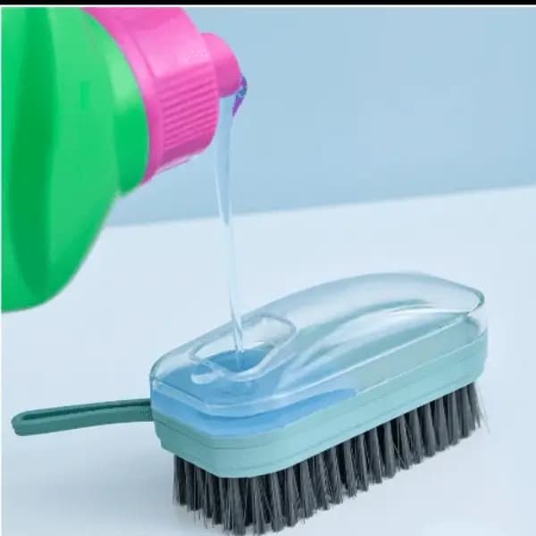 Hydraulic Cleaning Brush Portable Plastic Clothes Shoes Laundry Brush Soap Dispenser Dish Washing Soft Brushes Cleaning Tools