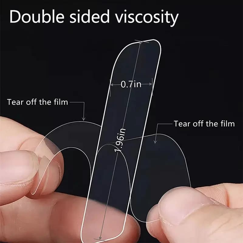 60pcs/Box Reusable Double Sided Stickers Nano PVC Tape Washable Waterproof Wall Sticker Traceless Self-Adhesive Transparent Tape