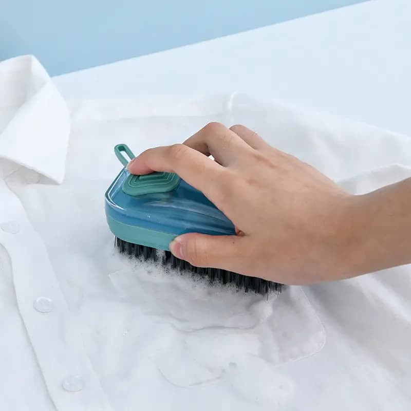 Hydraulic Cleaning Brush Portable Plastic Clothes Shoes Laundry Brush Soap Dispenser Dish Washing Soft Brushes Cleaning Tools
