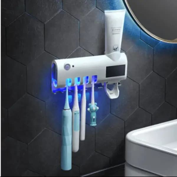 Solar Energy UV Toothpaste Dispenser Toothbrush Holder