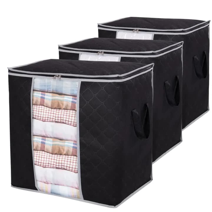 3PCS Thickened Non-woven Multi-functional Storage Bag Clothes Quilt Storage Bag Moving Packing Luggage Bag High Capacity