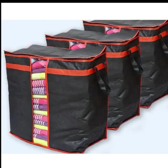 3PCS Thickened Non-woven Multi-functional Storage Bag Clothes Quilt Storage Bag Moving Packing Luggage Bag High Capacity