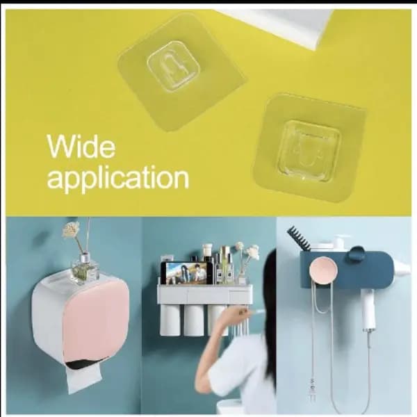 5 Pairs Double Sided Adhesive Wall Hooks Invisible Traceless Wall Hook Snap Hook for Picture Bathroom Kitchen Hook Kit