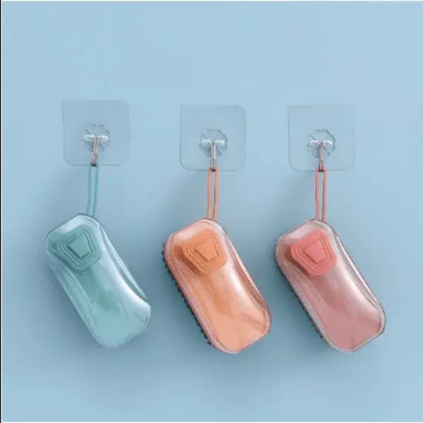 Hydraulic Cleaning Brush Portable Plastic Clothes Shoes Laundry Brush Soap Dispenser Dish Washing Soft Brushes Cleaning Tools