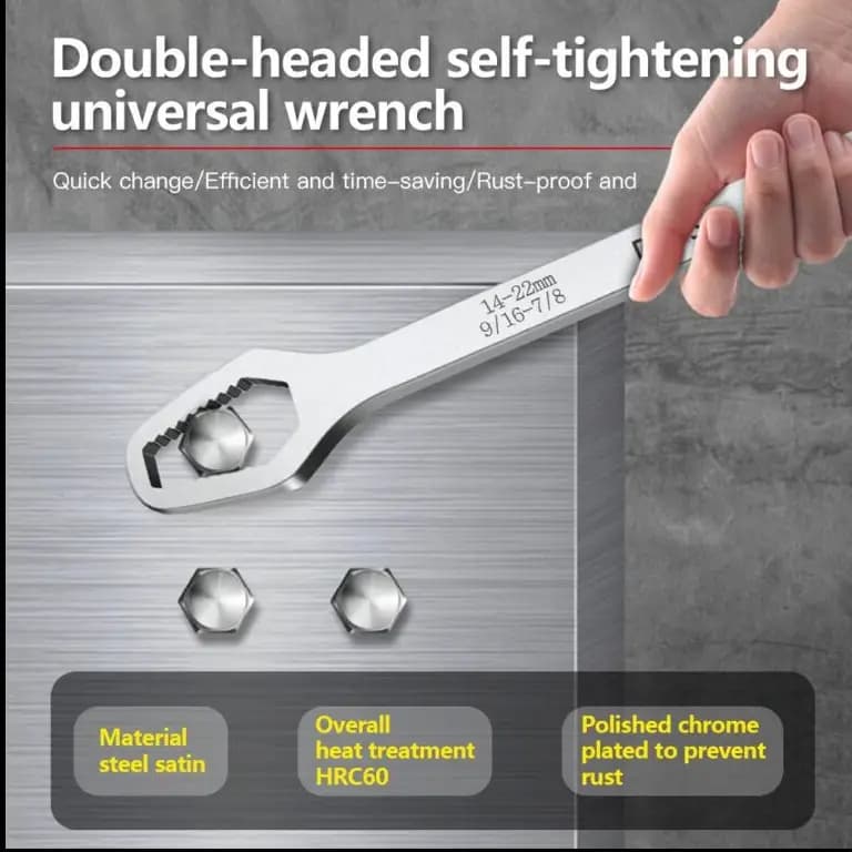8-22mm Universal Wrench Board Adjustable Double-head Torx Spanner