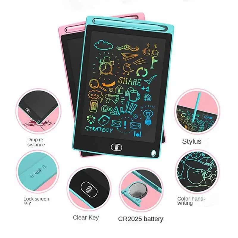 8.5Inch Multicolor LCD Drawing Tablet For Childrens Toys Painting Tools Electronics Writing Board Kids Educational Handwriting Pad