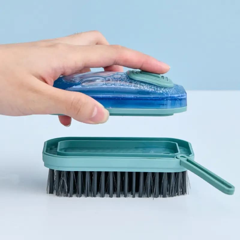 Hydraulic Cleaning Brush Portable Plastic Clothes Shoes Laundry Brush Soap Dispenser Dish Washing Soft Brushes Cleaning Tools