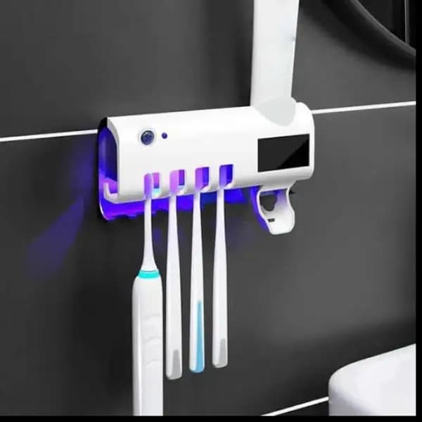 Solar Energy UV Toothpaste Dispenser Toothbrush Holder